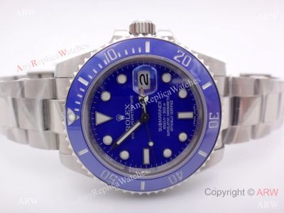 Replica Rolex Submariner Blue Dial SS Blue Ceramic watch 40mm